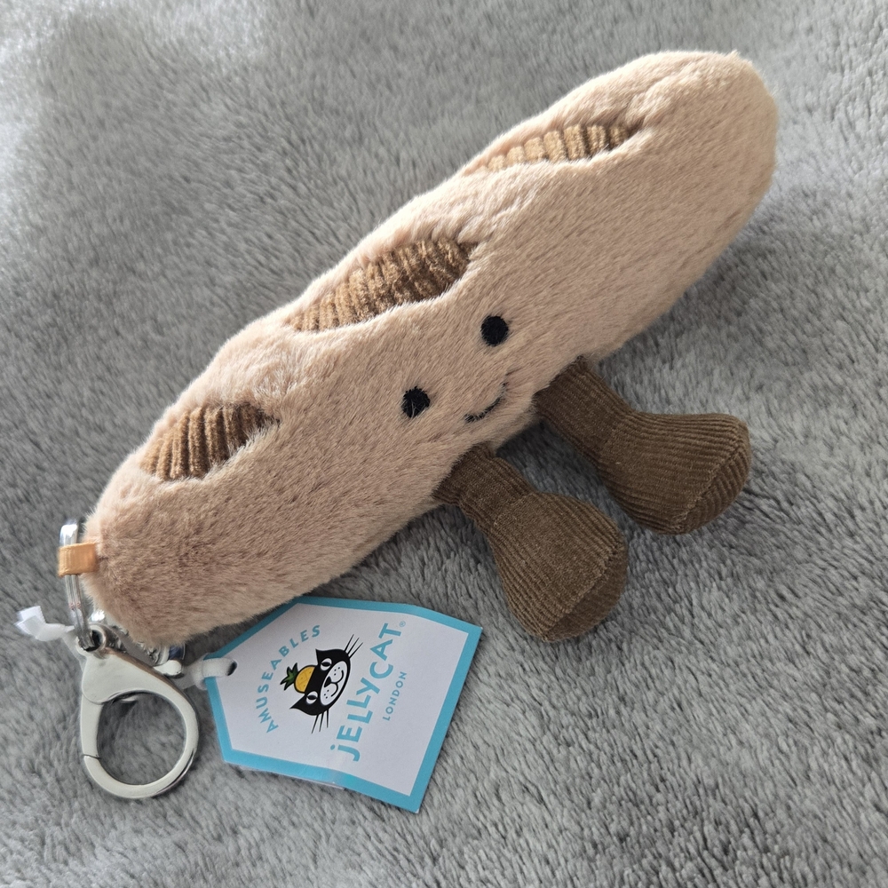 Jellycat Baguette Plush Keychain Charm